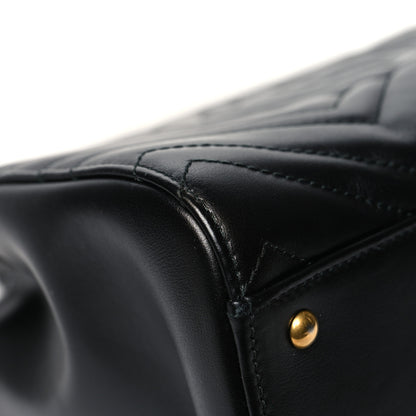 Gucci Calfskin Matelasse Small GG Marmont Tote Black 11 of 12
