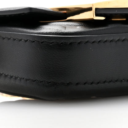 Fendi Nappa Matisse FF Embossed Nano Maxi Buckle Baguette Charm Black 8 of 10