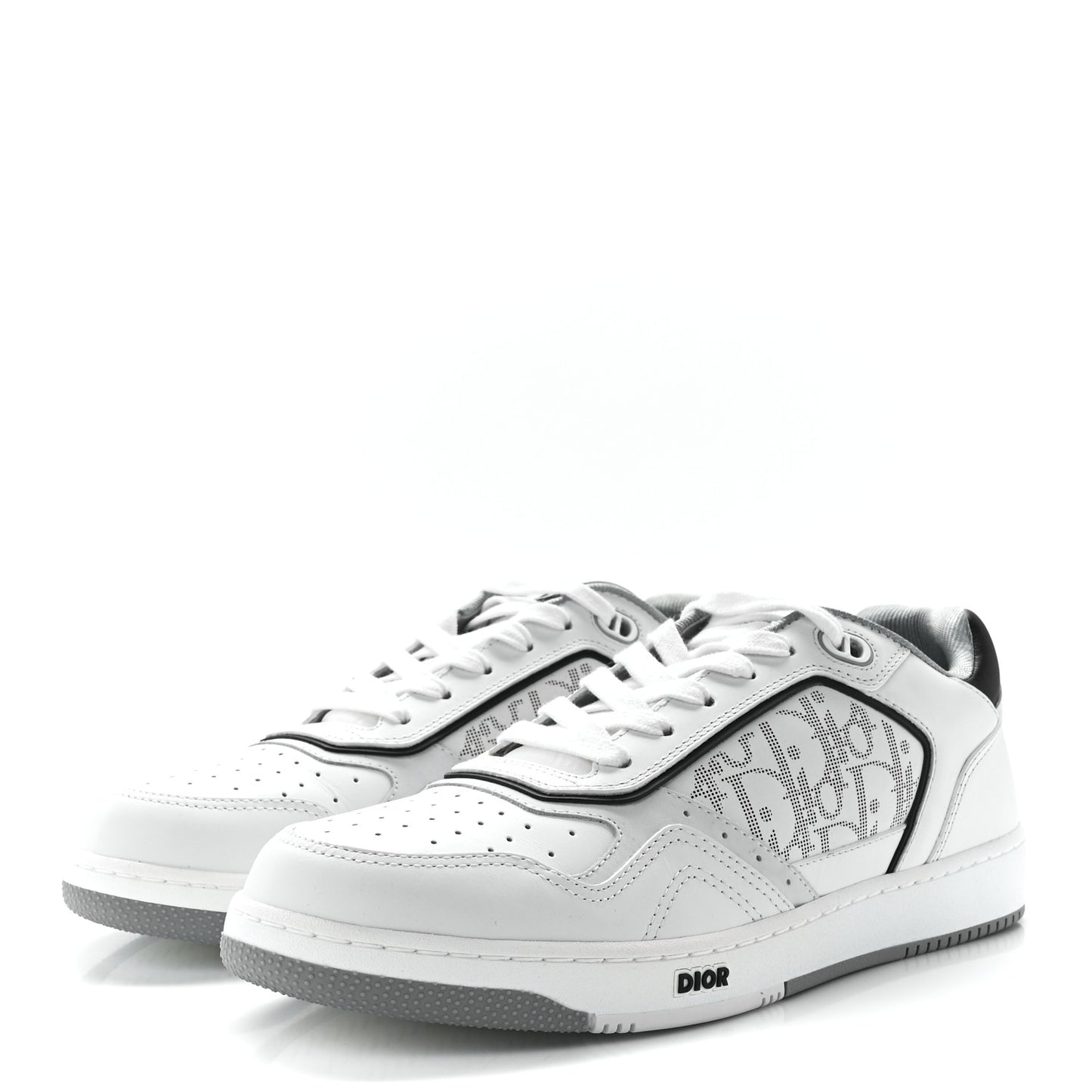 X SHAWN STUSSY Smooth Calfskin Oblique Mens B27 Low Top Sneakers 43 White Red