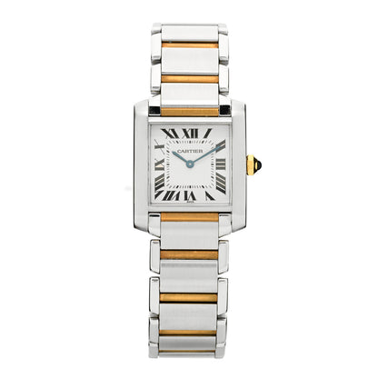 Cartier Stainless Steel 18K Yellow Gold 25mm Tank Francaise Quartz Watch 1 of 4