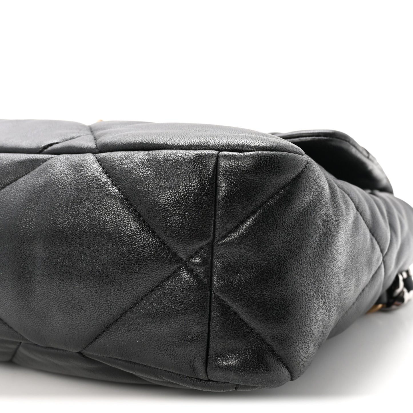 Goatskin Quilted Large Chanel 19 Flap Black
