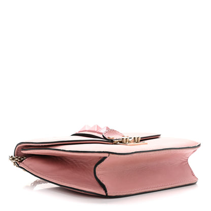 Valentino Garavani Vitello Enamel Small Glam Lock Rockstud Flap Water Rose 4 of 11