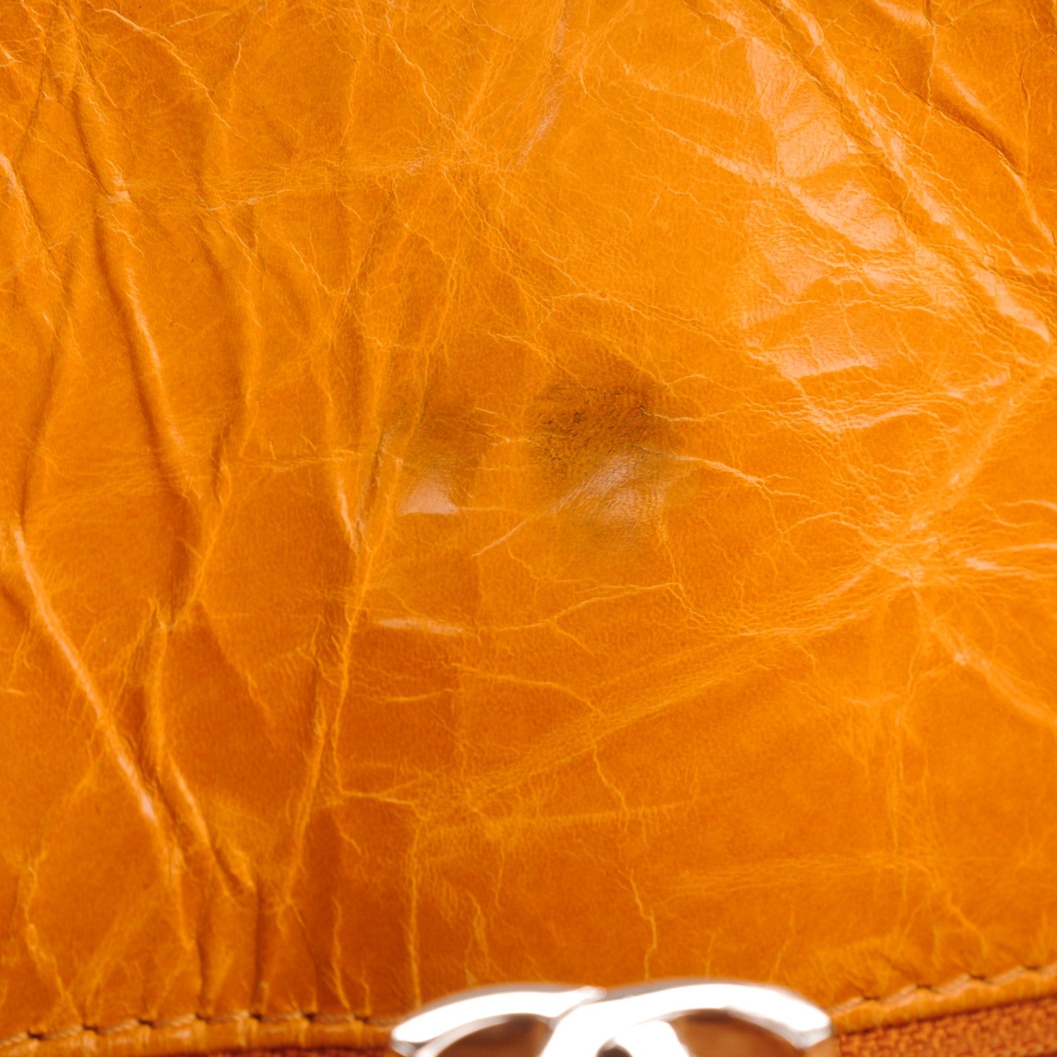 Chanel Glazed Calfskin Quilted Medium Just Mademoiselle Bowling Bag Dark Orange 10 of 10