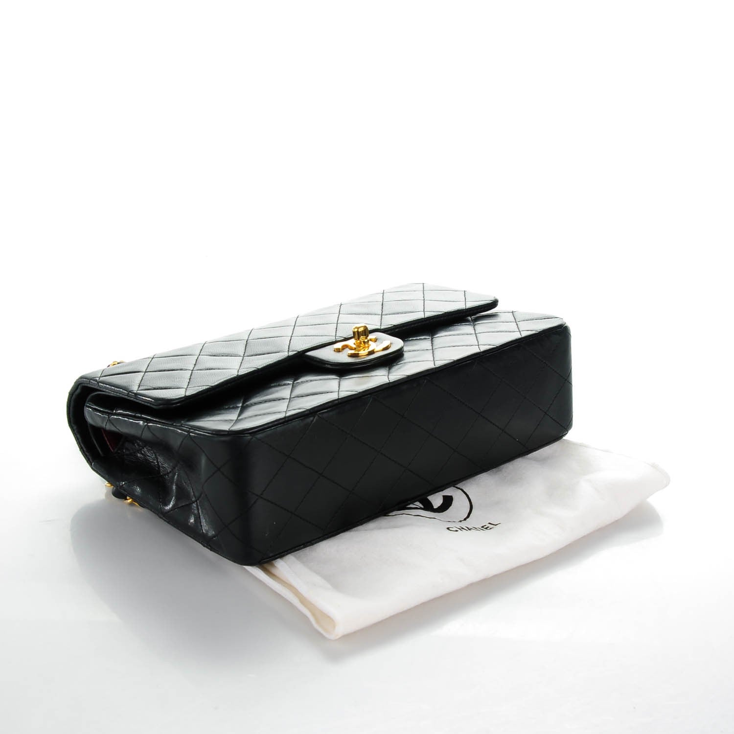 Chanel Lambskin Quilted Medium Double Flap Black 4 of 13