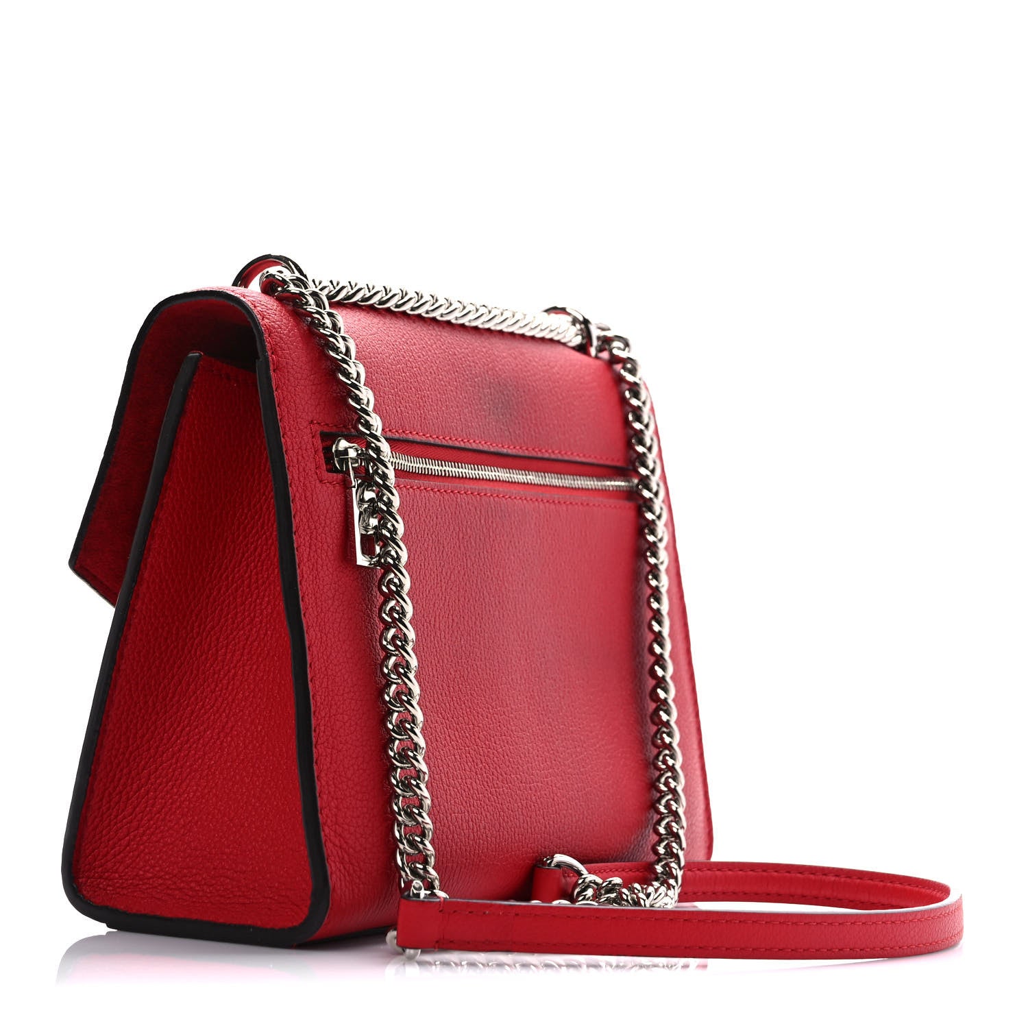 Louis Vuitton Soft Calfskin Mylockme Chain Bag BB Rubis 3 of 8
