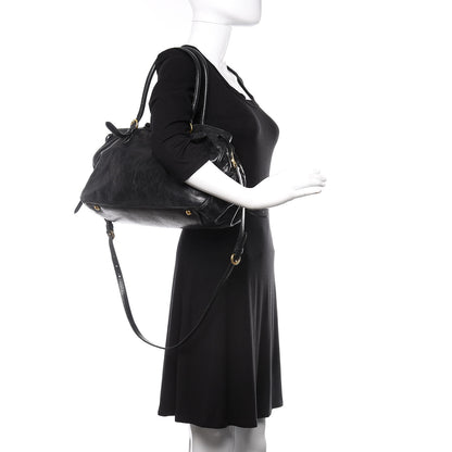 Miu Miu Vitello Shine Bow Shopping Tote Black 2 of 10