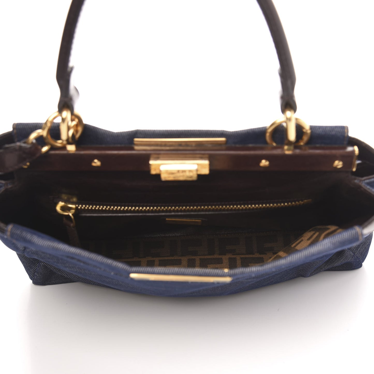Denim Medium Peekaboo Iconic Satchel Blue