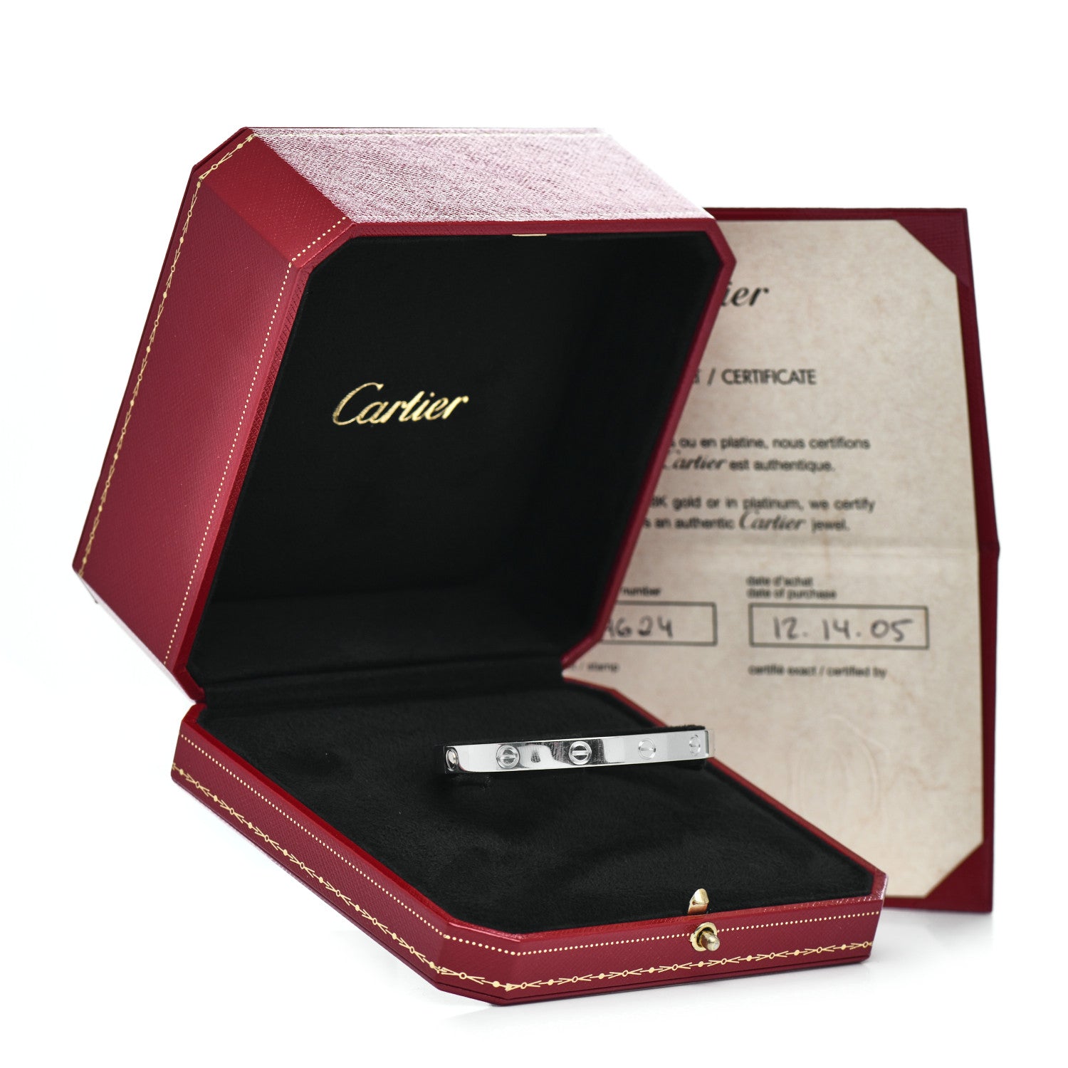 Cartier 18K White Gold LOVE Bracelet 18 5 of 5