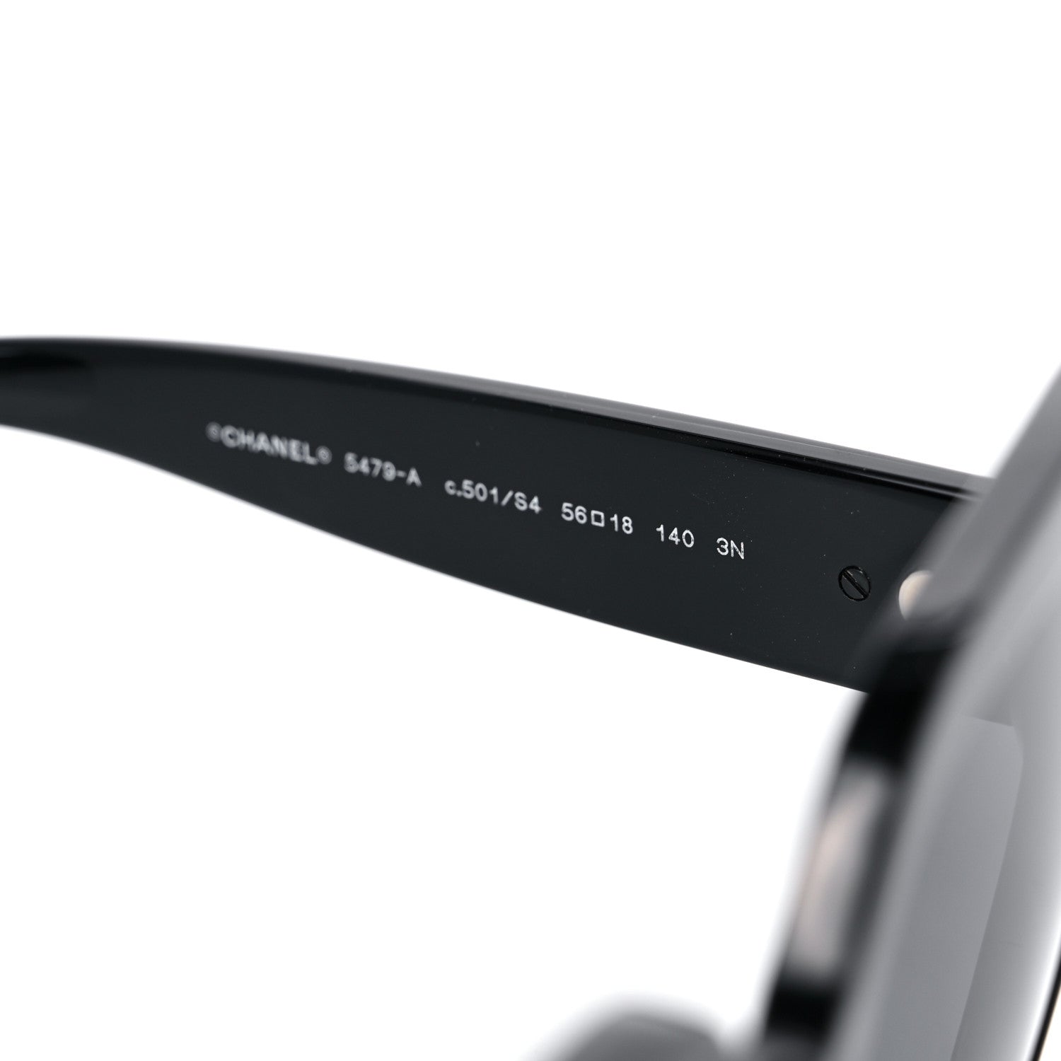 Chanel Acetate Square Heart Sunglasses 5479-A Black 5 of 10