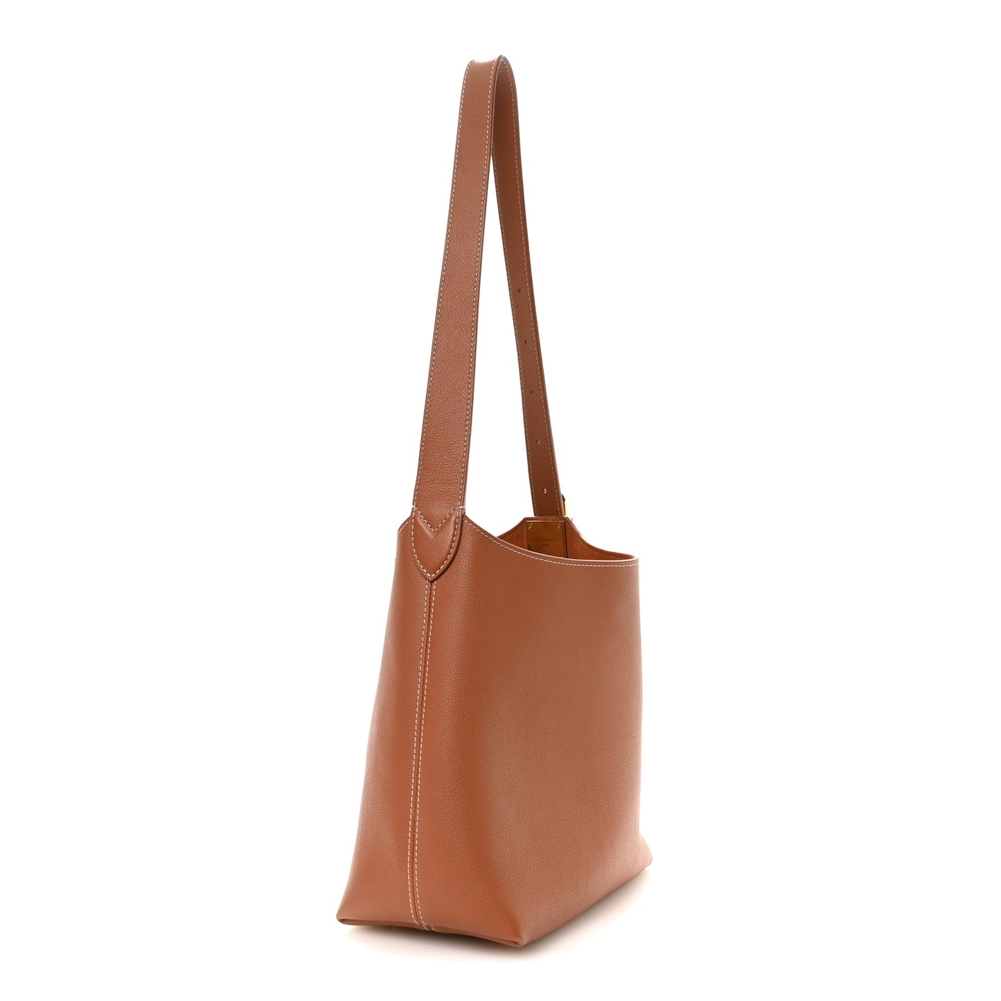 Grained Calfskin Low Key Hobo PM Cognac