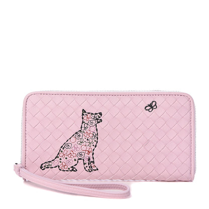 Bottega Veneta Nappa Intrecciato Zip Around Wallet Dragee 1 of 9
