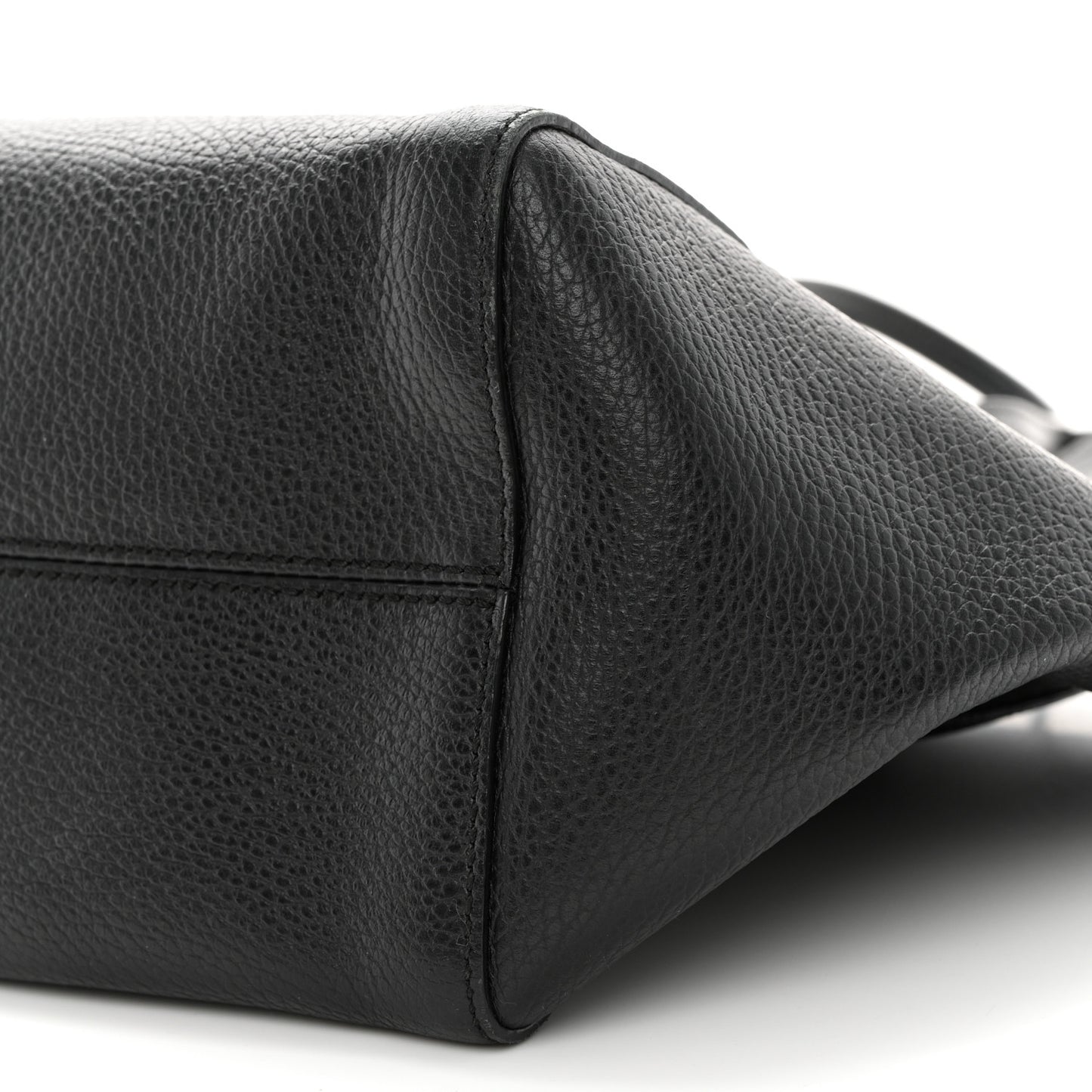 Pebbled Calfskin Small Swing Tote Black