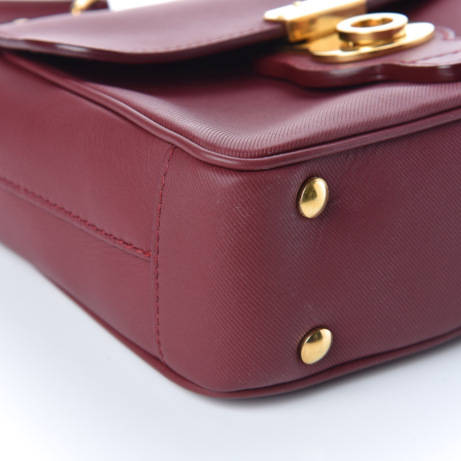 Burberry Trench Calfskin Small DK88 Top Handle Bag Antique Red 10 of 11