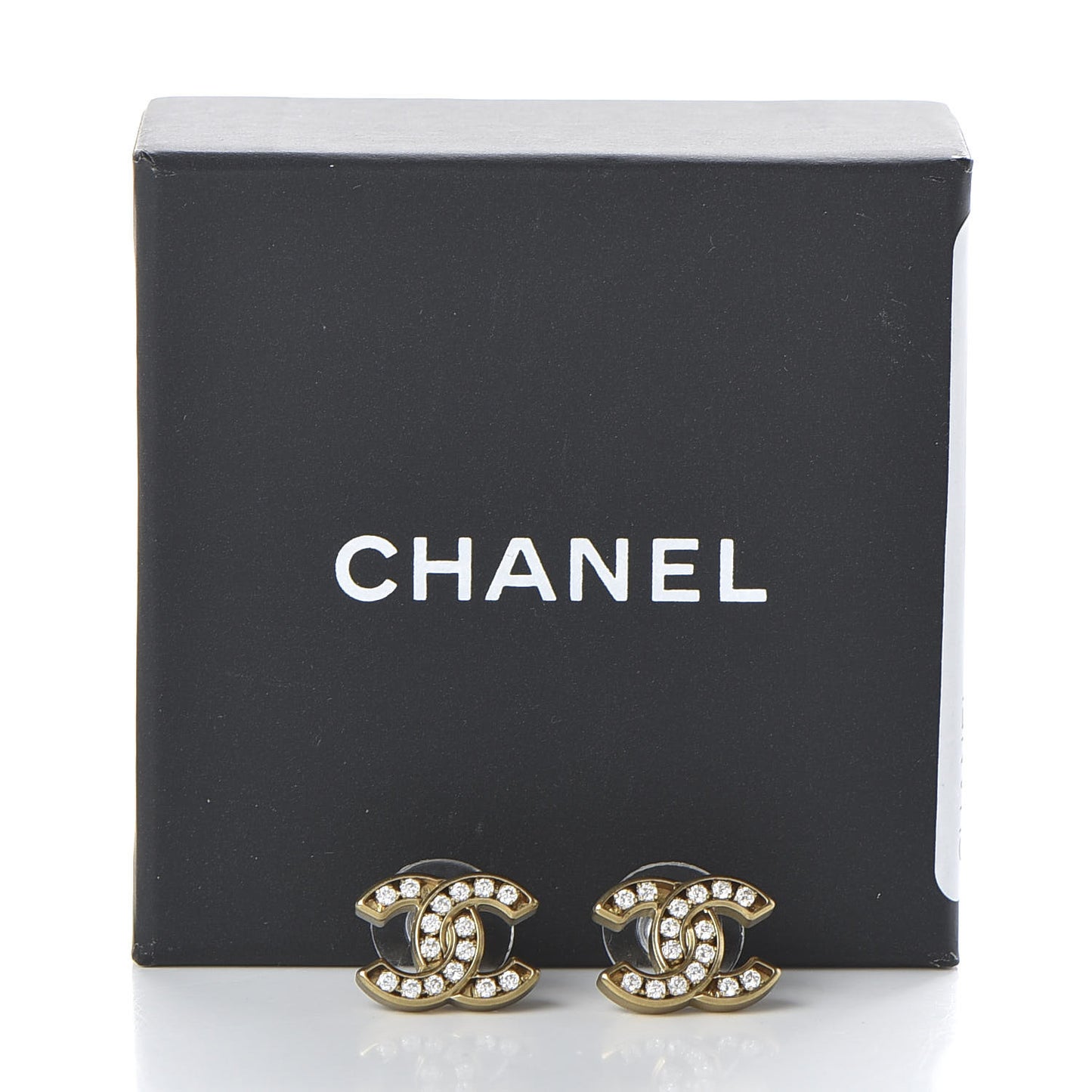 Crystal CC Earrings Gold