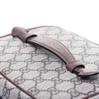 Gucci GG Supreme Monogram Textured Calfskin Web Small Ophidia Vanity Cosmetic Case Beige Ebony New Acero 13 of 14