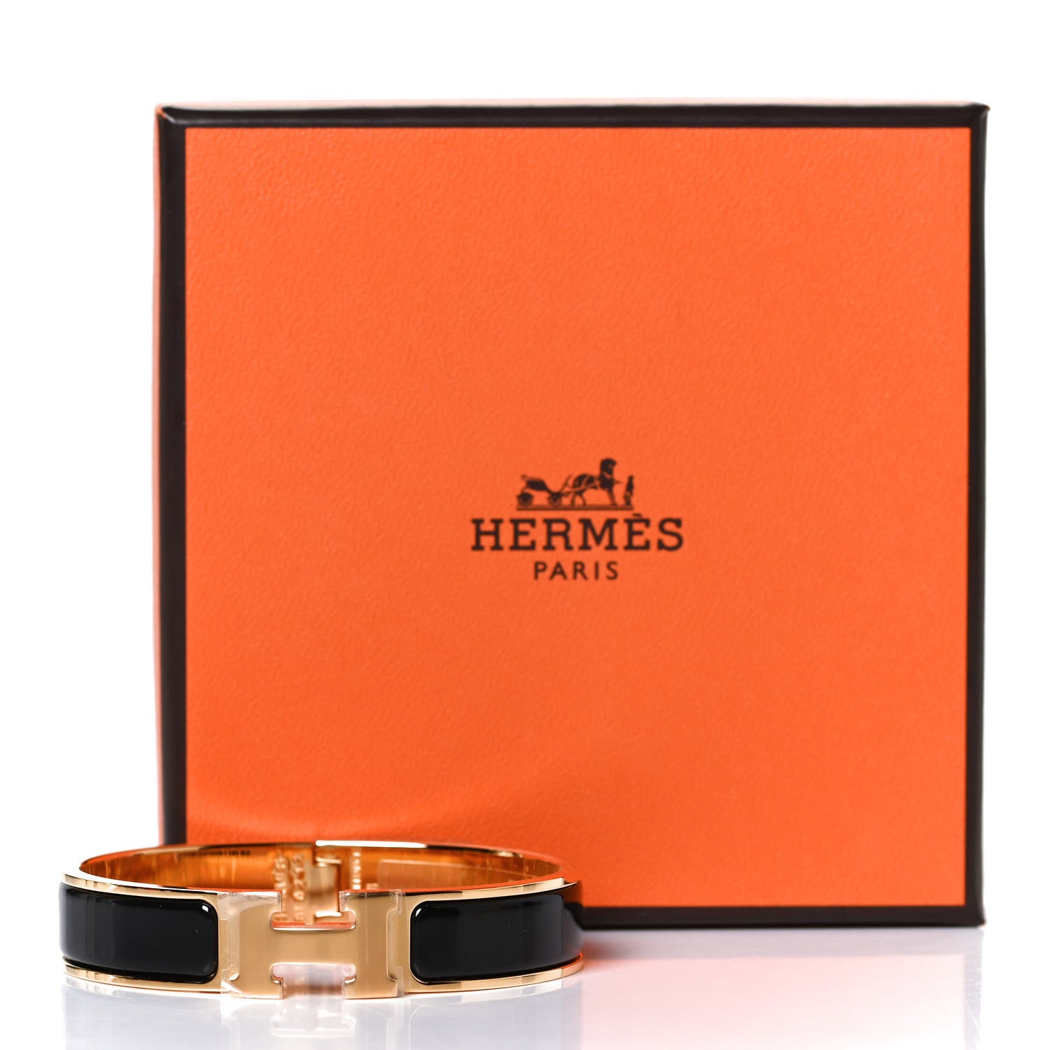Hermes Enamel Narrow Clic Clac H Bracelet PM Black 7 of 7