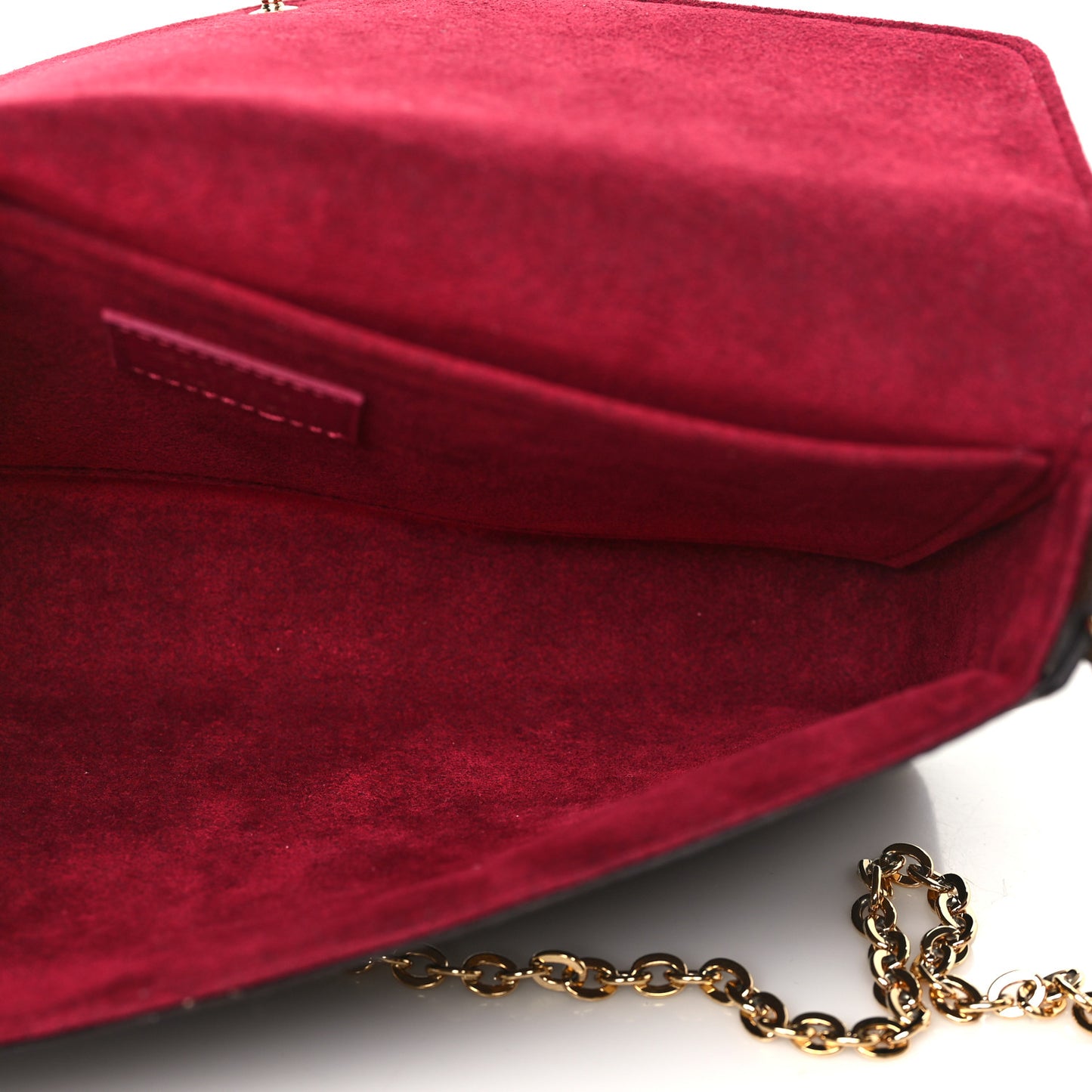Monogram Pochette Felicie Chain Wallet Fuchsia