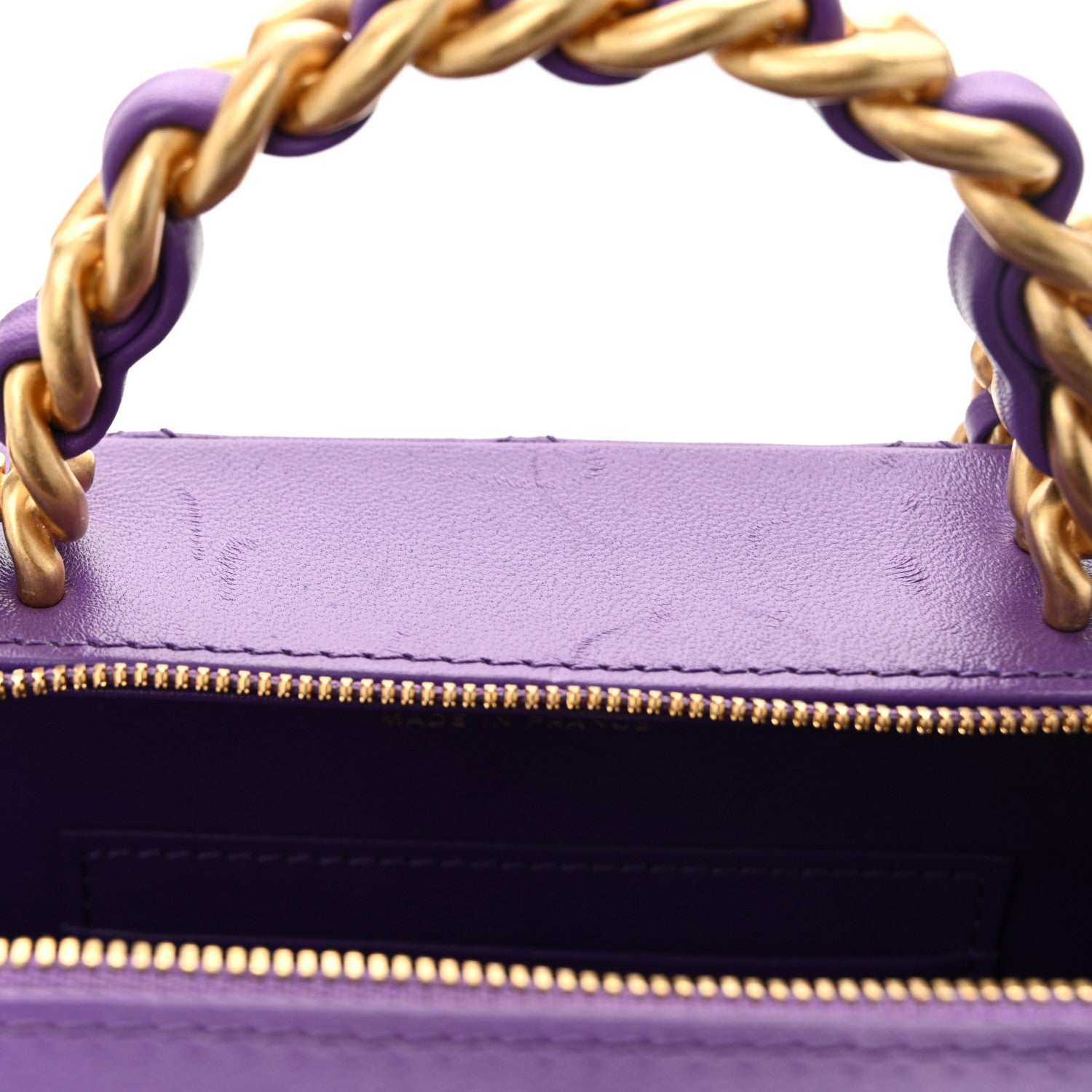 Chanel Lambskin Quilted Top Handle Small Vanity Case Purple 11 of 11