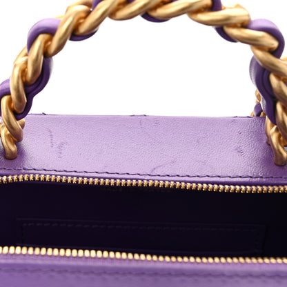Chanel Lambskin Quilted Top Handle Small Vanity Case Purple 11 of 11