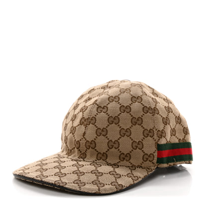 Gucci Monogram Web Baseball Hat M Beige Cocoa 1 of 9