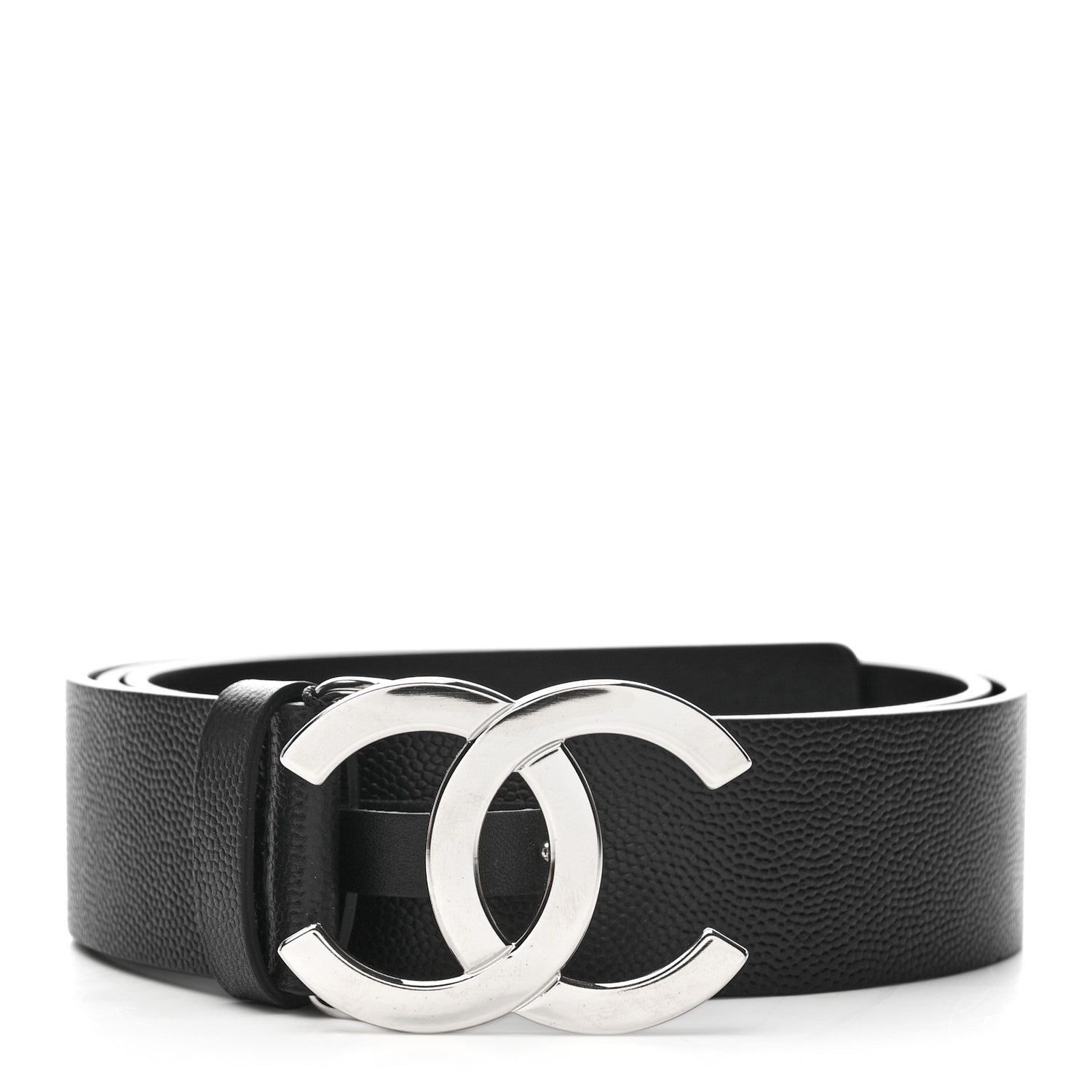 Chanel Caviar CC Logo Belt 85 34 Black 1 of 6
