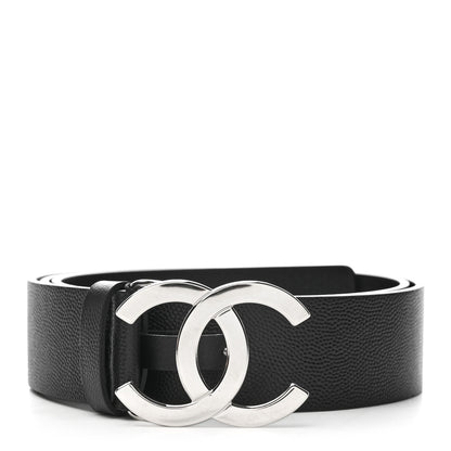 Chanel Caviar CC Logo Belt 85 34 Black 1 of 6