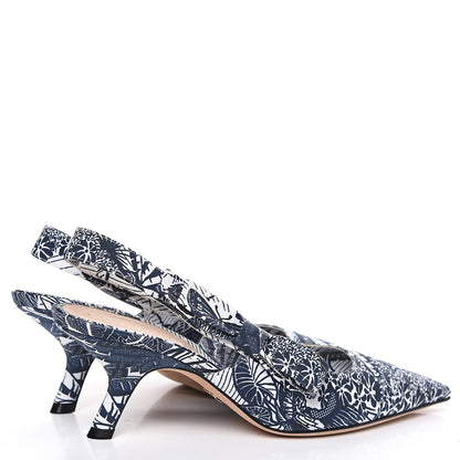 Christian Dior Toile De Jouy Sweet D Slingback Pumps 39 Off White 4 of 8