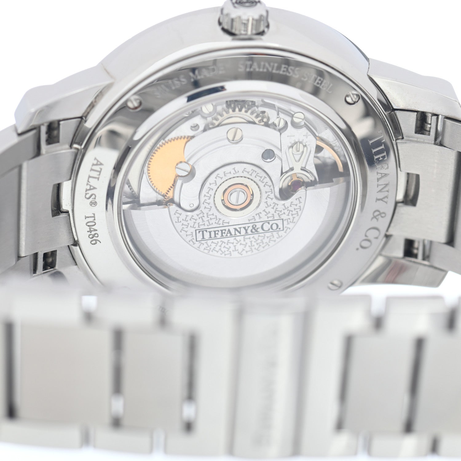 Tiffany Stainless Steel Diamond Bezel 37mm Atlas 3-Hand Automatic Watch 4 of 4