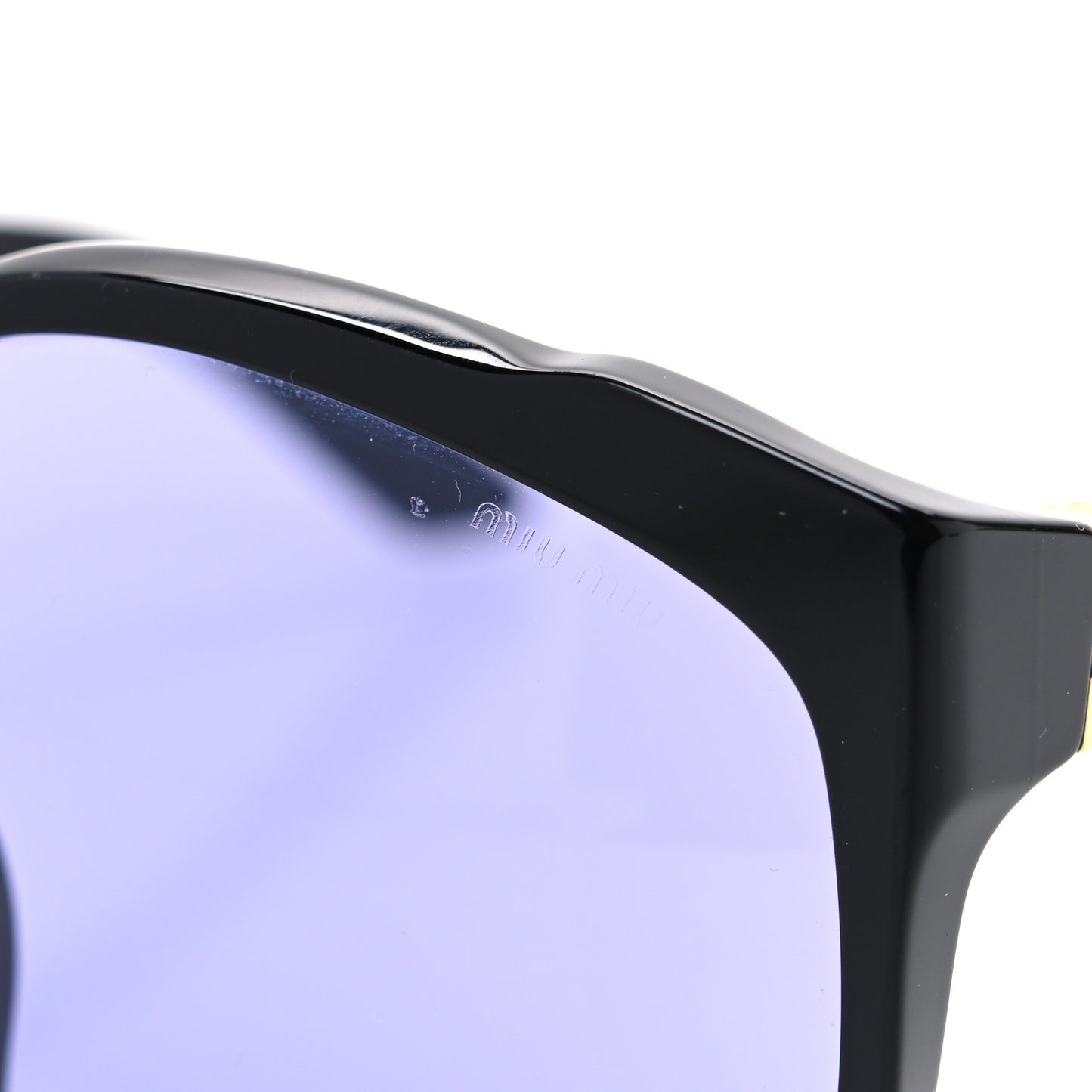 Acetate Square Sunglasses SMU A07 Black Violet