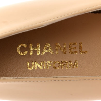 Chanel Lambskin Cap Toe Ballerina Flats 36 Beige Black 8 of 20