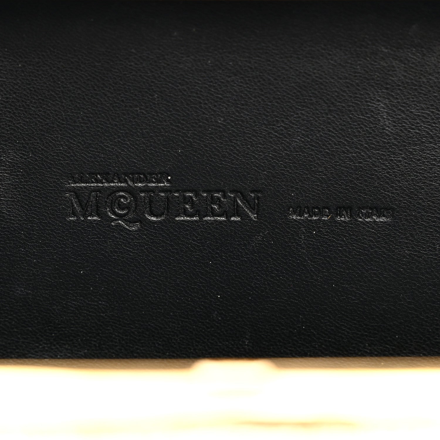 Alexander McQueen Metallic Nappa Skull Box Clutch Gold 6 of 11