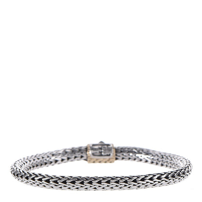 John Hardy Sterling Silver 18K Yellow Gold 6.5mm Classic Chain Bracelet 3 of 5