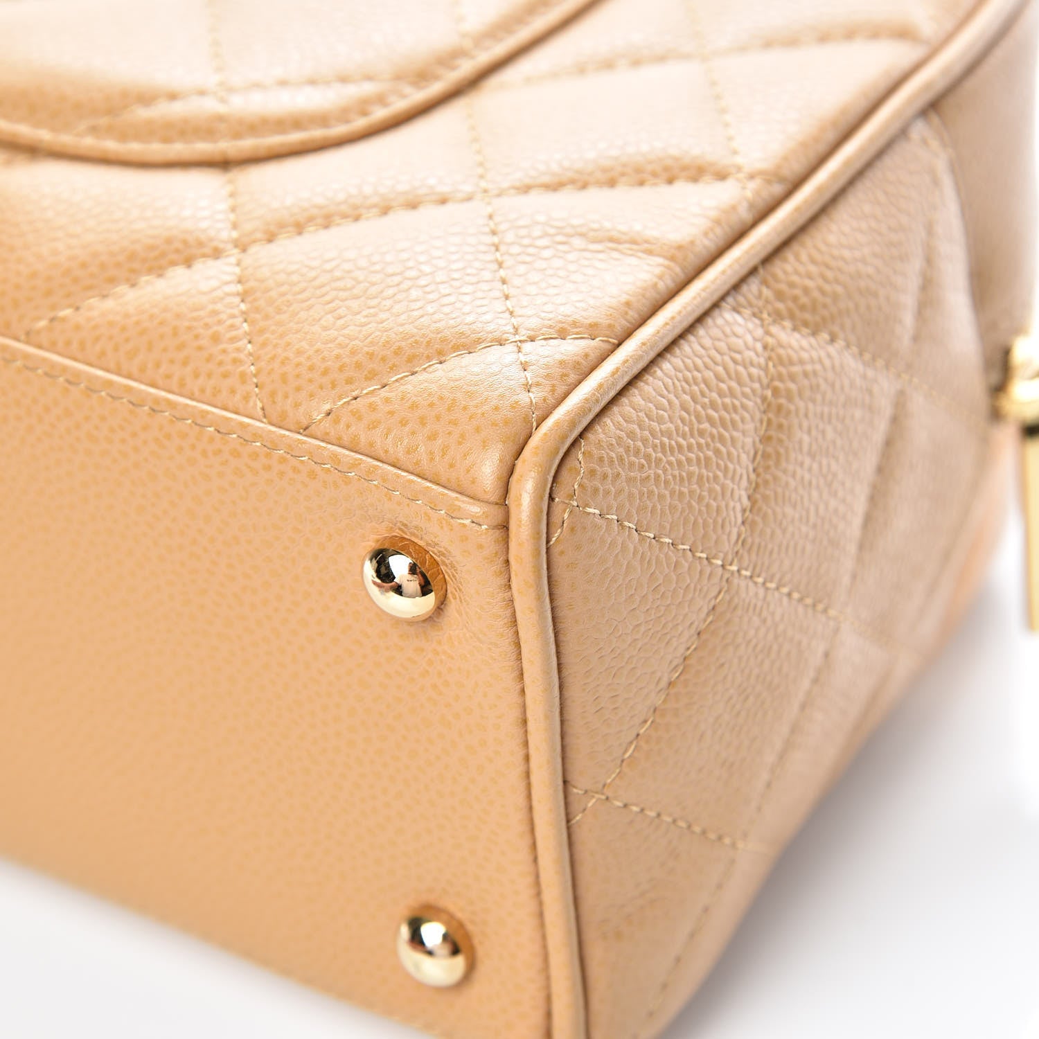 Chanel Caviar Quilted Small Bowler Beige 11 of 16