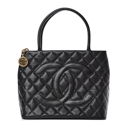 Chanel Caviar Quilted Medallion Tote Black 1 of 12