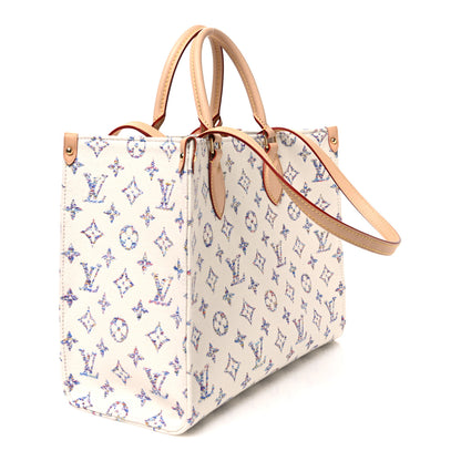 Louis Vuitton Monogram Jacquard Nautical Onthego MM Multicolor Beige 2 of 9