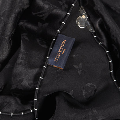 Louis Vuitton Silk Strass Monogram Flower Crown Triangle Scarf Black 2 of 6