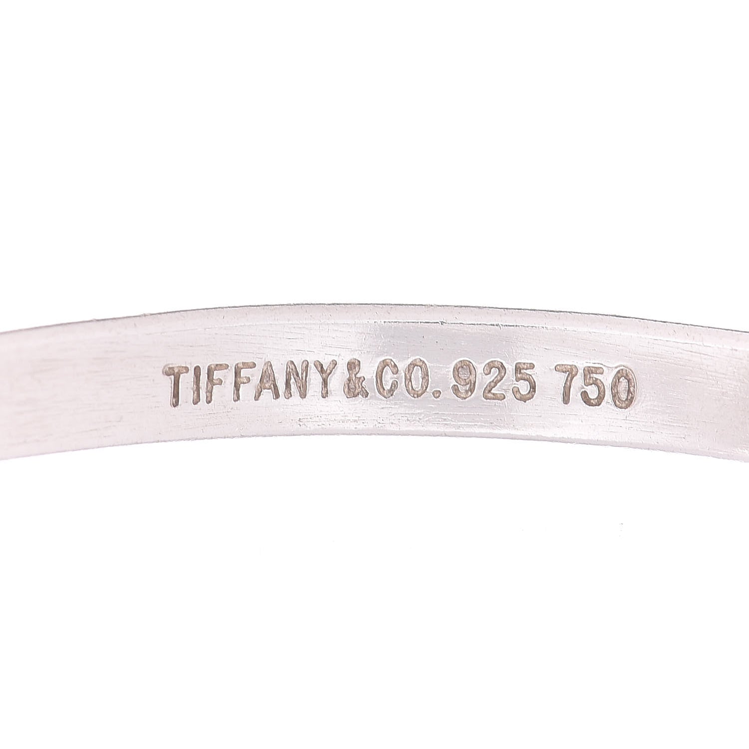 Tiffany Sterling Silver 18K Yellow Gold Hook Eye Bangle Bracelet 4 of 4