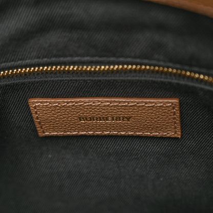 Burberry Grainy Calfskin House Check Small Banner Tote Camel 6 of 9