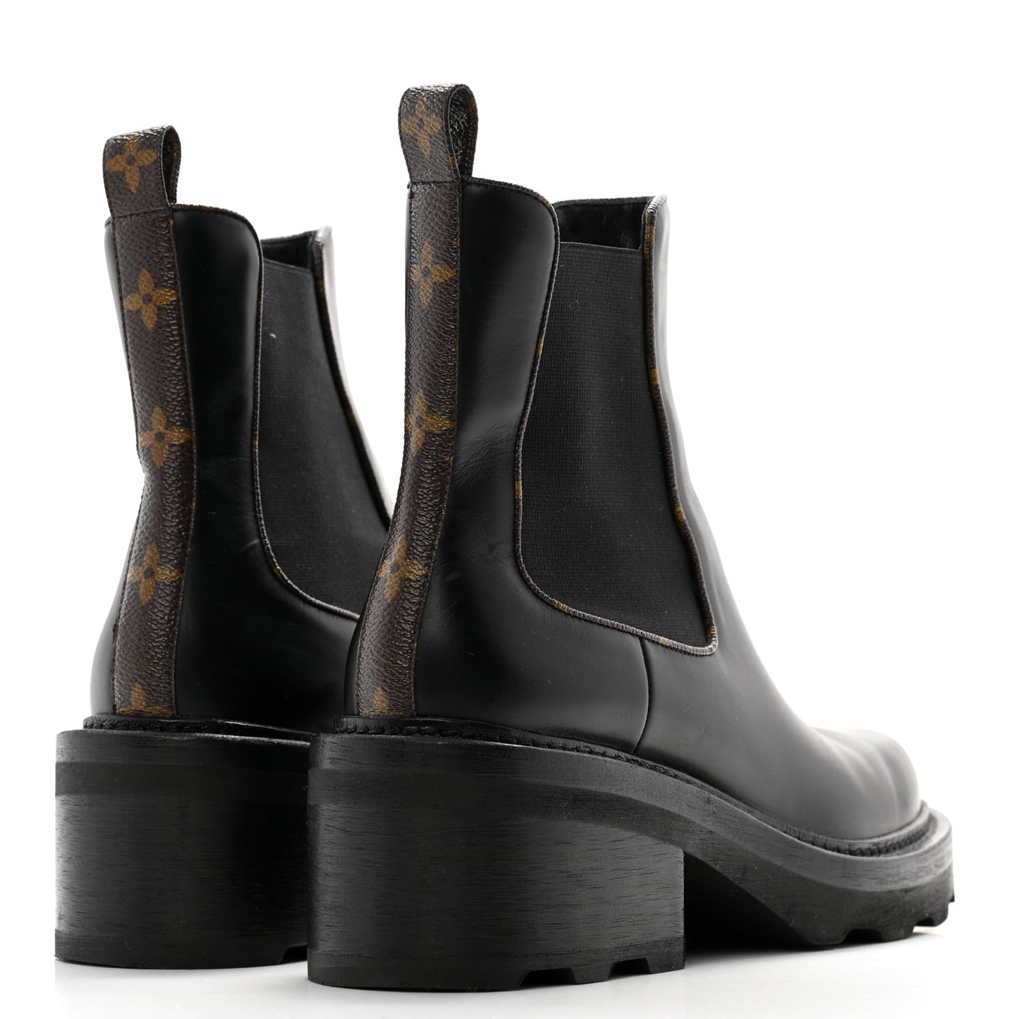Calfskin Monogram Beaubourg Ankle Boots 40.5 Black