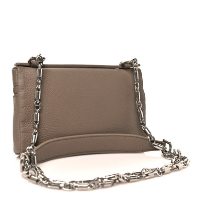 Loro Piana Grained Calfskin Extra Pocket Mini Pouch Warm Mastic 3 of 9