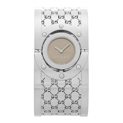 Gucci Stainless Steel 33mm Twirl Quartz Watch Brown 1 of 4