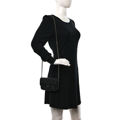 Chanel Caviar Quilted Flap Phone Holder With Chain Black 2 of 13