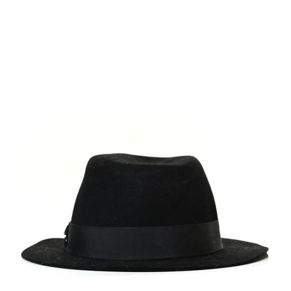 Hermes Rabbit Felt Silk Lucky Charms Hat 58 Black 3 of 6