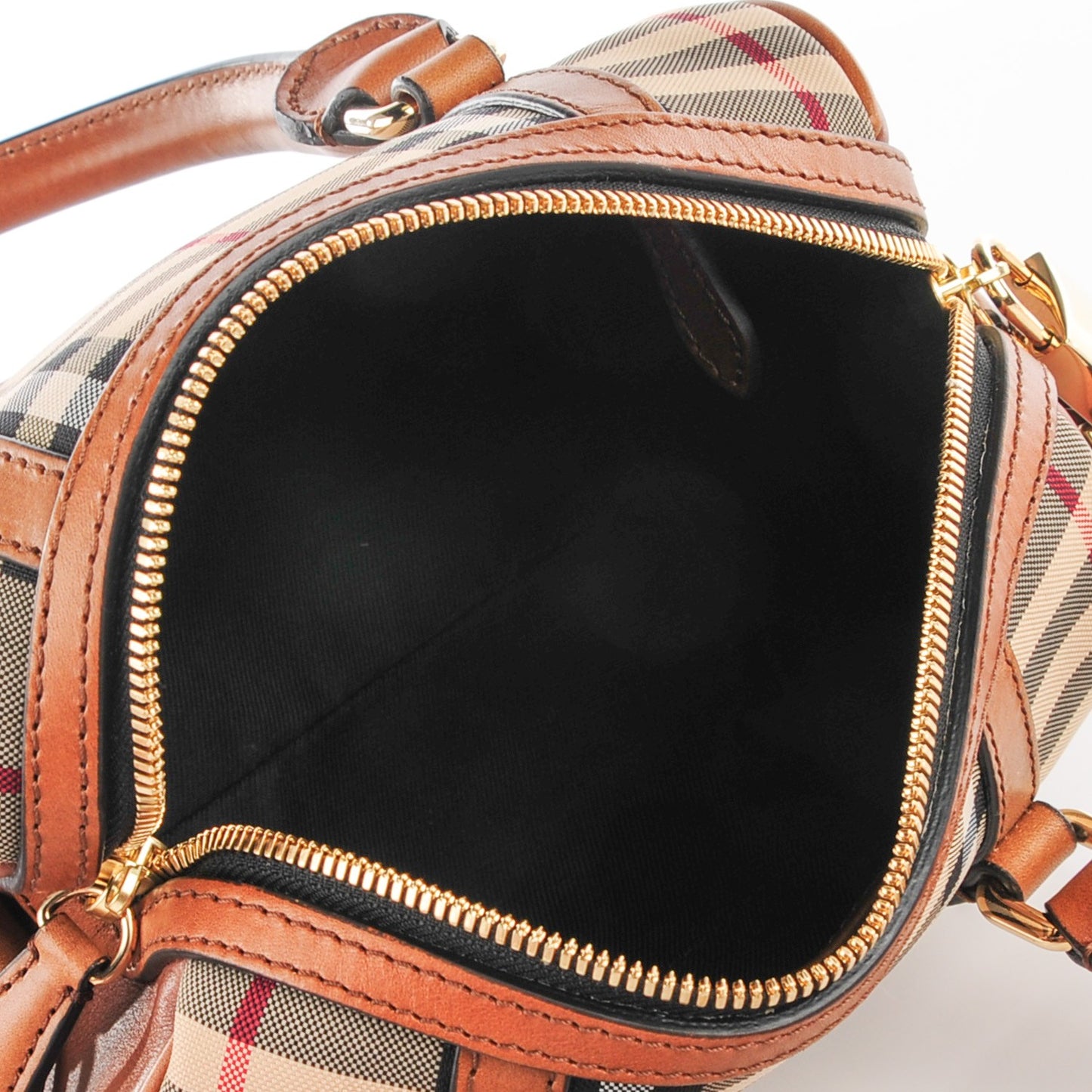 Horseferry Check Small Alchester Bowling Bag Honey Tan