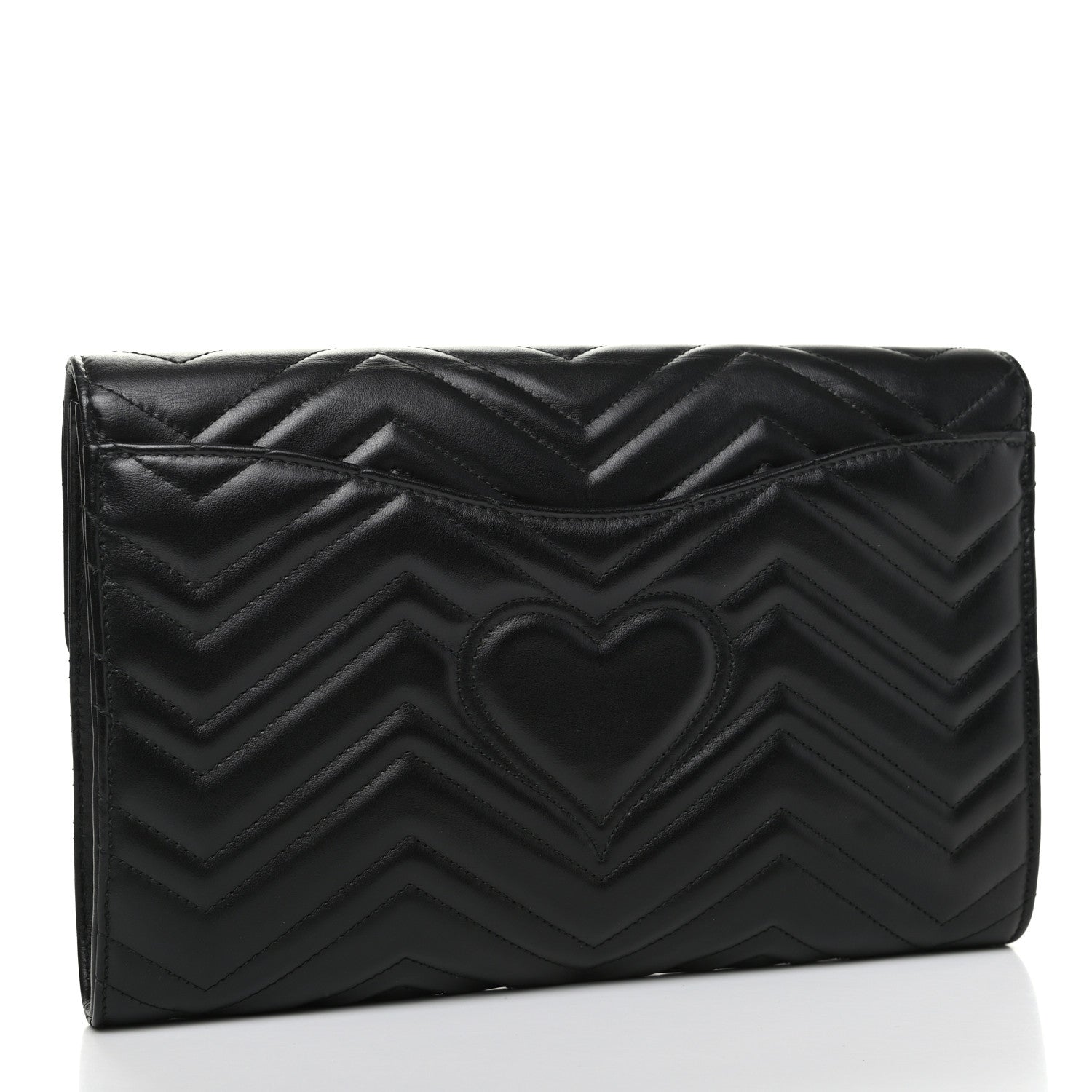 Gucci Calfskin Matelasse GG Marmont Clutch Black 3 of 7