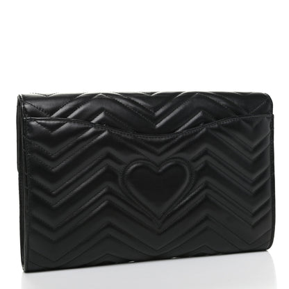 Gucci Calfskin Matelasse GG Marmont Clutch Black 3 of 7