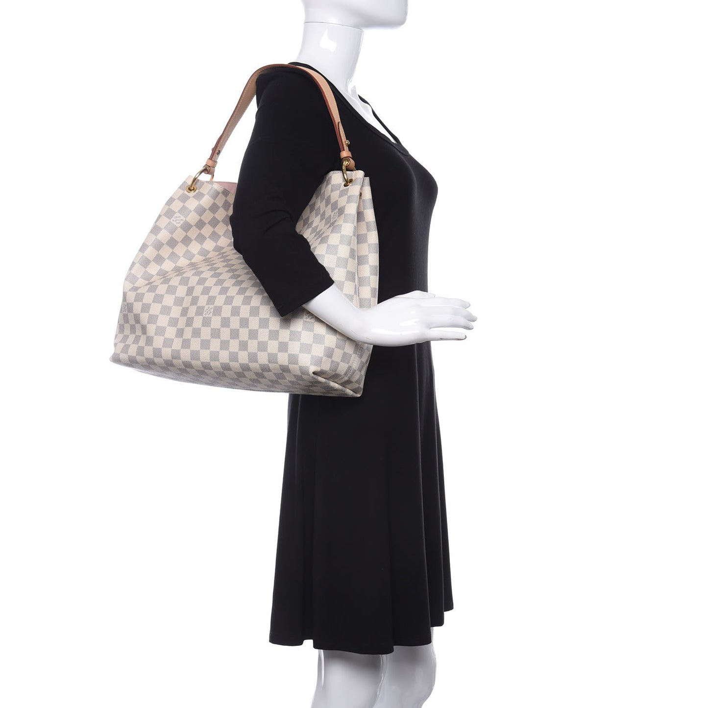 Damier Azur Graceful MM Rose Ballerine