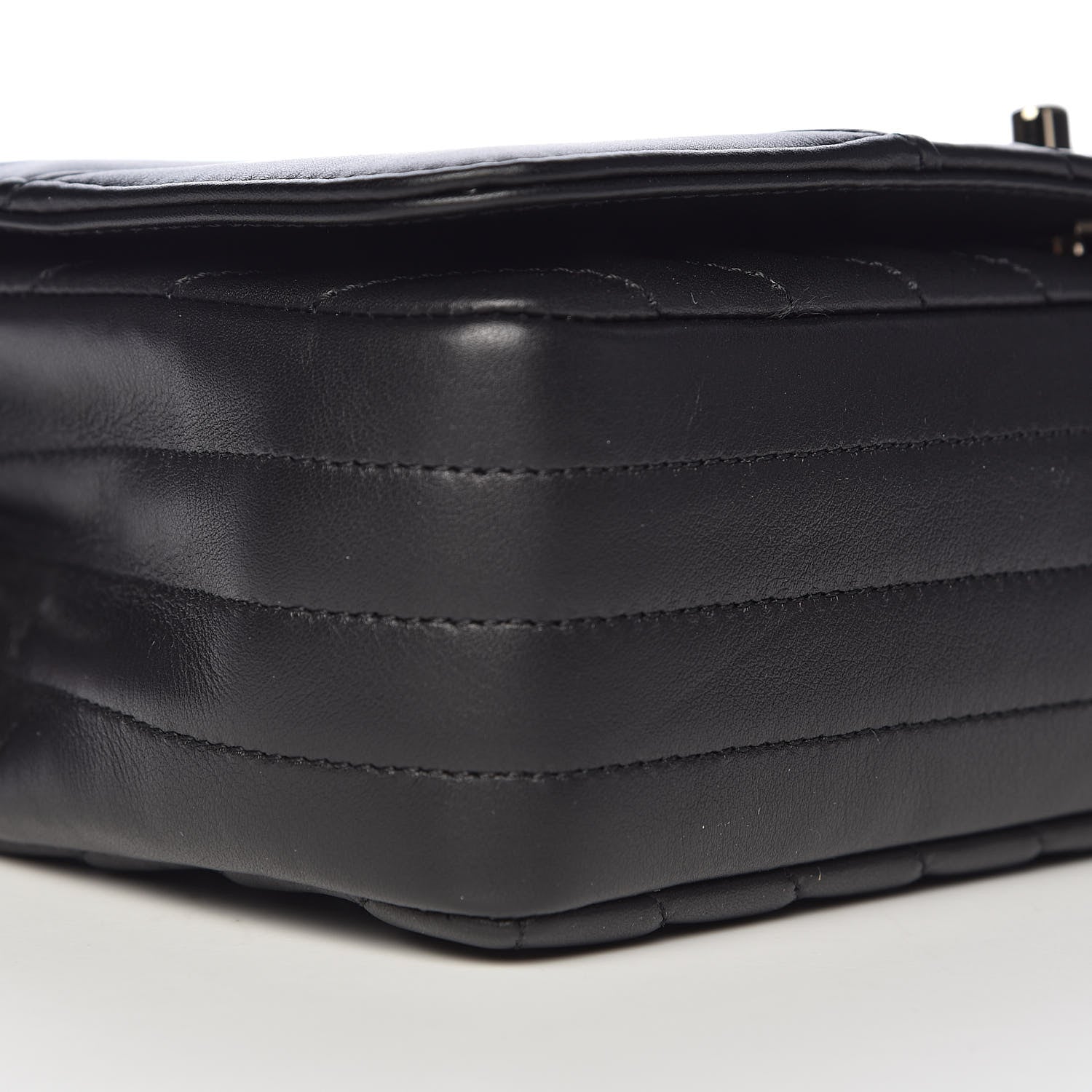 Chanel Calfskin Chevron Quilted Statement Flap Black 8 of 11