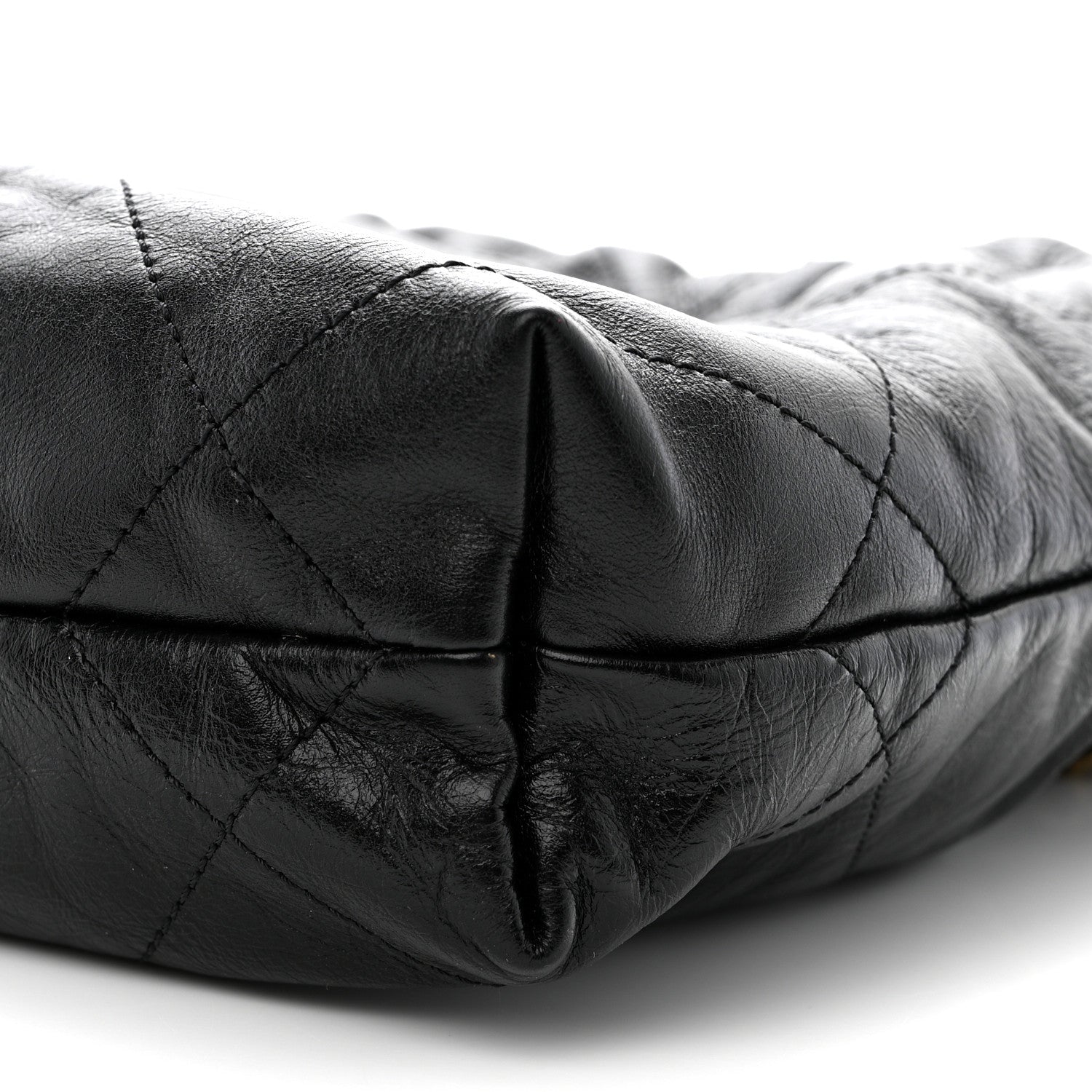 Chanel Shiny Crumpled Calfskin Quilted Pearl Mini Chanel 22 Black 10 of 10