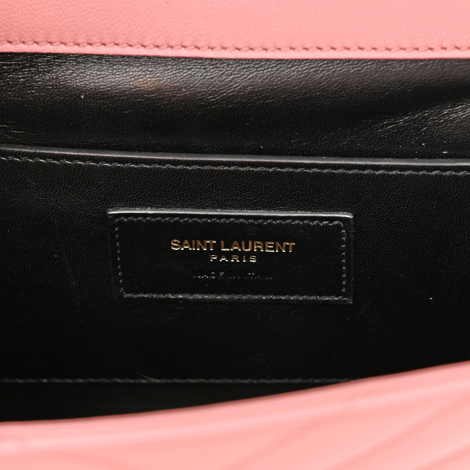 Saint Laurent Smooth Calfskin Matelasse Chevron Large Monogram Satchel Tender Pink 6 of 12